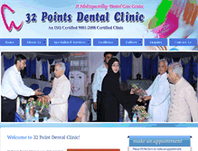 Tablet Screenshot of 32pointsdentalclinic.com